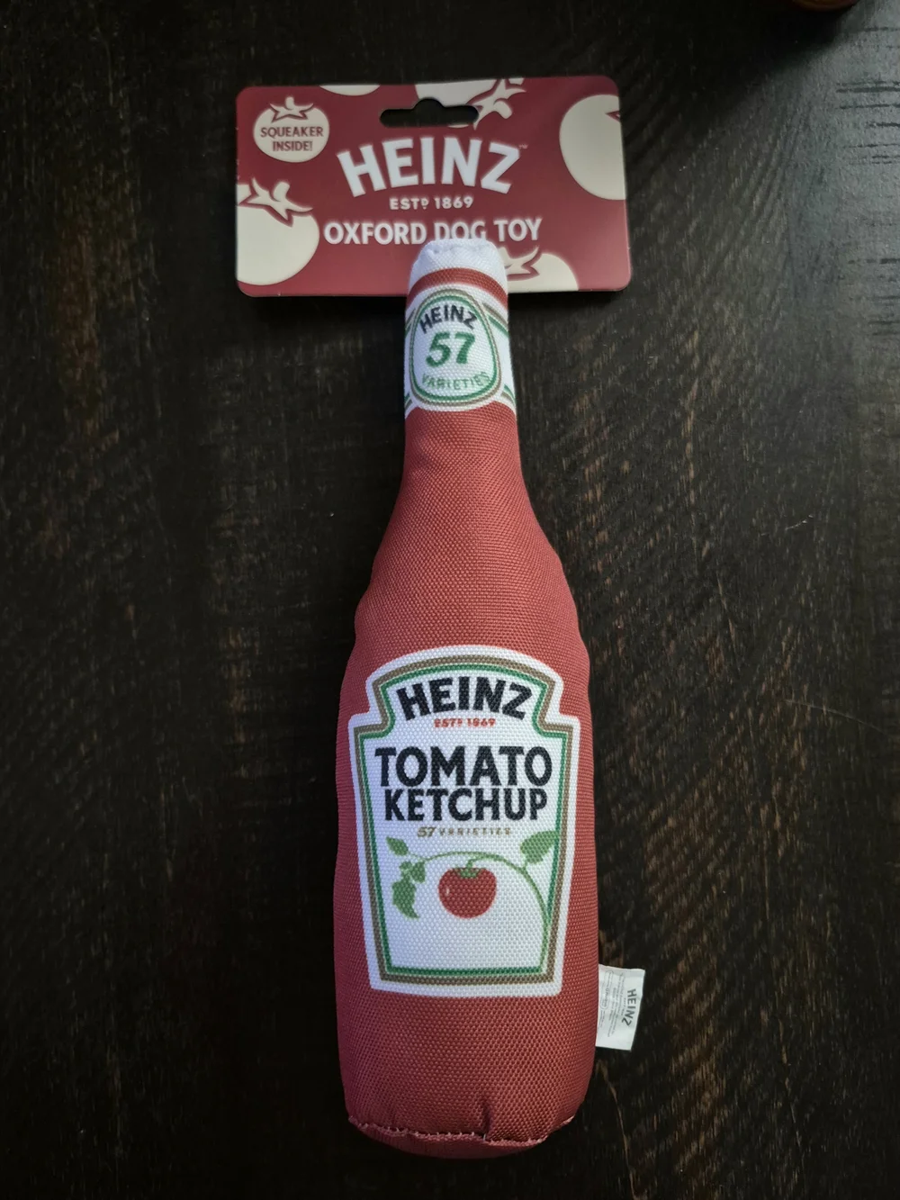 Heinz Tomato Ketchup Oxford Dog Toy